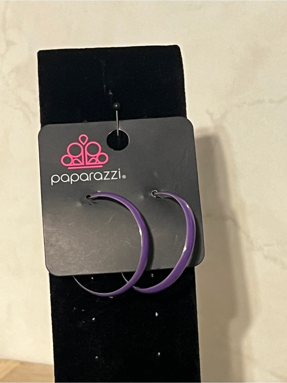 Paparazzi Purple Hoop Earrings - Sleek Glossy Hoops